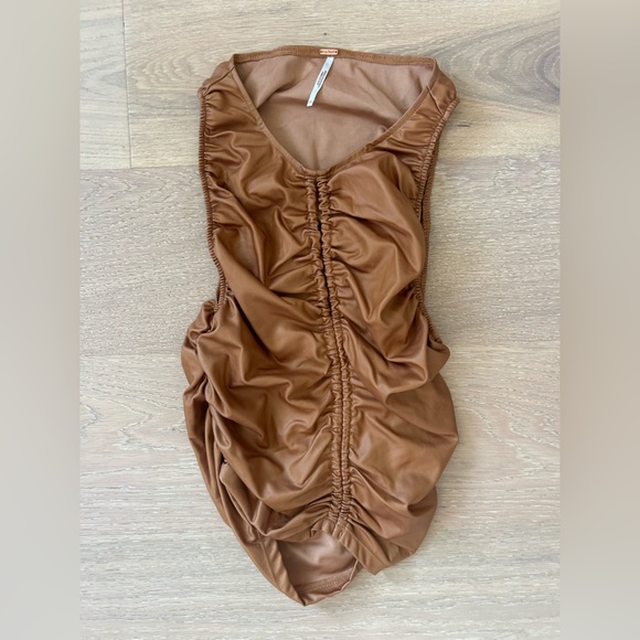 Free People Leather Top - Picture 3 of 5